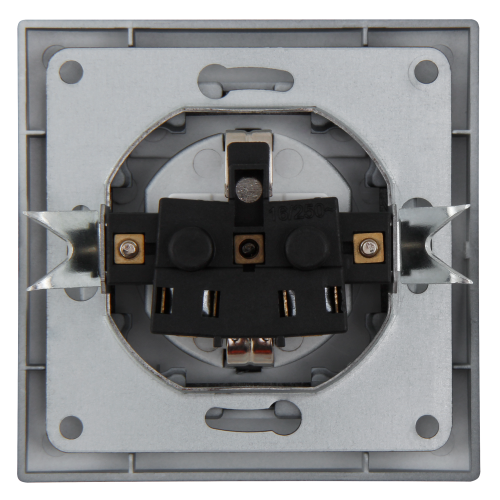 Schutzkontakt-Steckdose McPower Flair, 250V~/16A, UP, IP44, anthrazit
